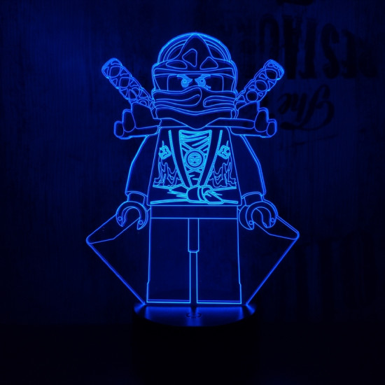 Ninja  7 színű 3D led lámpa