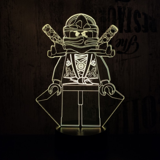 Ninja  7 színű 3D led lámpa