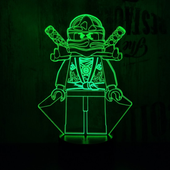 Ninja  7 színű 3D led lámpa