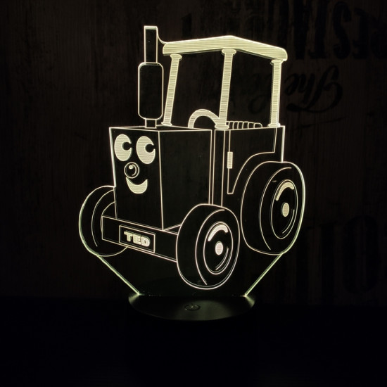 Gyerek Traktor 7 színű 3D led lámpa