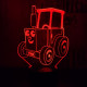 Gyerek Traktor 7 színű 3D led lámpa