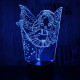 Tündér lány 2 7 színű 3D led lámpa