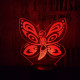 Pillangó  7 színű 3D led lámpa