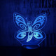 Pillangó  7 színű 3D led lámpa