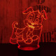 Kölyök Kutya 7 színű  3D led lámpa