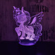 Kicsi Pegazus 2  7 színű  3D led lámpa