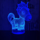 Egyszarvú baby 7 színű 3D led lámpa