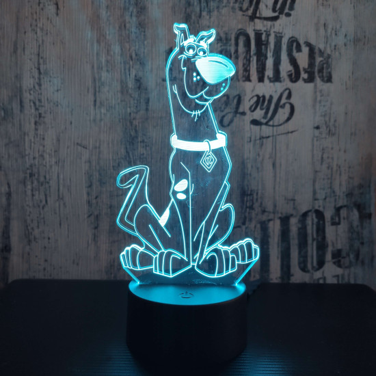 Scooby-Doo 7 színű 3D led lámpa