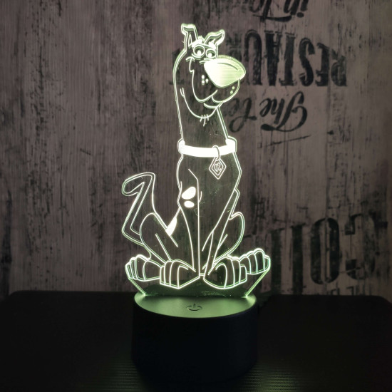 Scooby-Doo 7 színű 3D led lámpa