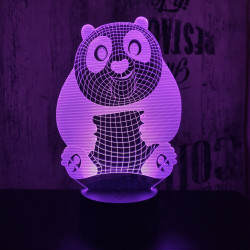 Nagy Panda  7 színű 3D led lámpa