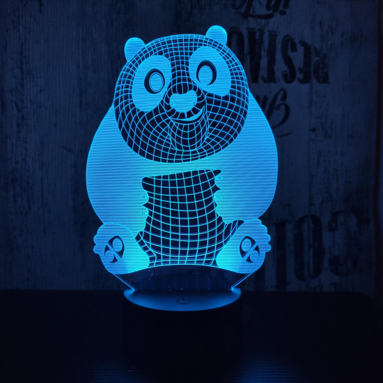Nagy Panda  7 színű 3D led lámpa