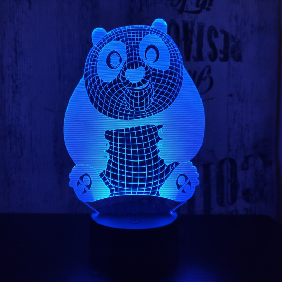 Nagy Panda  7 színű 3D led lámpa