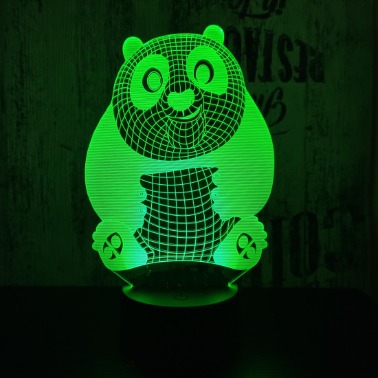 Nagy Panda  7 színű 3D led lámpa