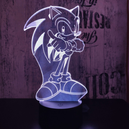 Sündisznó 7 színű 3D led lámpa