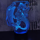 Delfin és hableány 7 színű 3D led lámpa