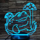 Béka a gomba alatt 7 színű 3D led lámpa