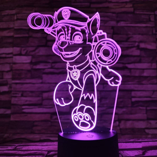 Mancs őrjárat Chase 7 színű 3D led lámpa