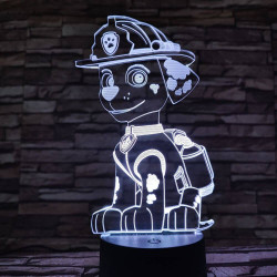 Mancs őrjárat Marshall 7 színű 3D led lámpa