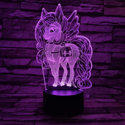 Pegazus 7 színű 3D led lámpa