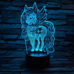 Pegazus 7 színű 3D led lámpa