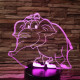 Elefánt bébi 2 7 színű 3D led lámpa
