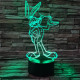Nyuszi Tapsi Hapsi  7 színű 3D led lámpa