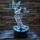 Nyuszi Tapsi Hapsi  7 színű 3D led lámpa