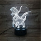 Sárkány 7 színű 3D led lámpa