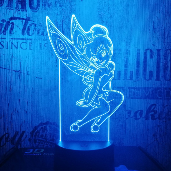 Tündér lány 3D led lámpa