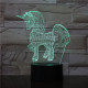 Unikornis Kicsi 7 színű 3D led lámpa