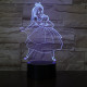 Hamupipőke  7 színű 3D led lámpa