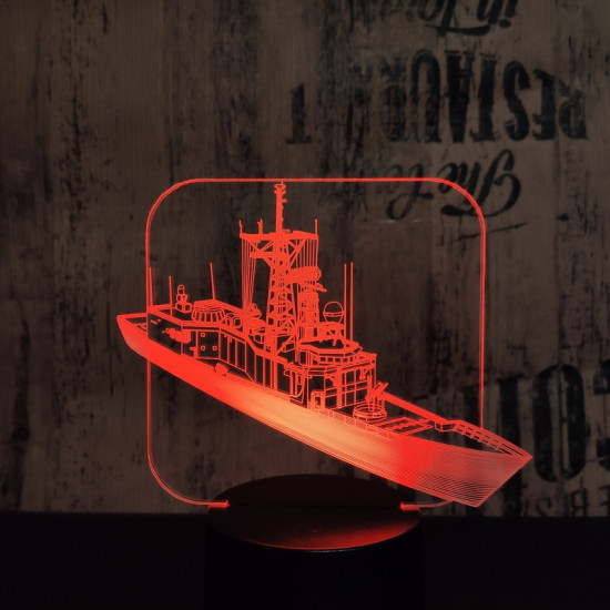 Cirkáló hajó 7 színű 3D led lámpa