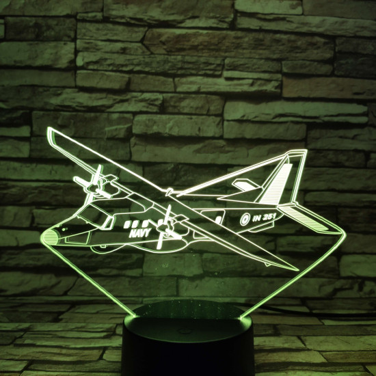 Kétmotoros repülő 7 színű 3D led lámpa