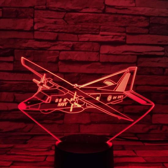 Kétmotoros repülő 7 színű 3D led lámpa