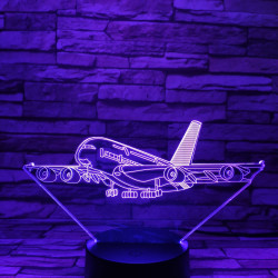 Utasszállító repülő 7 színű 3D led lámpa