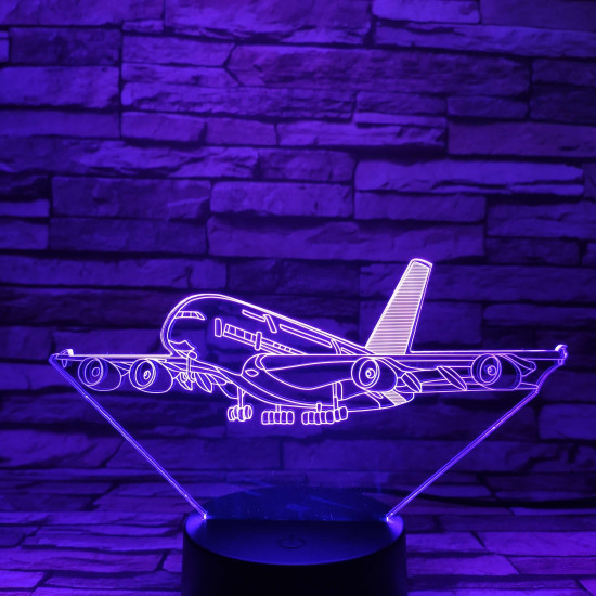 Utasszállító repülő 7 színű 3D led lámpa