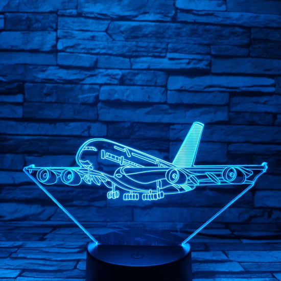 Utasszállító repülő 7 színű 3D led lámpa