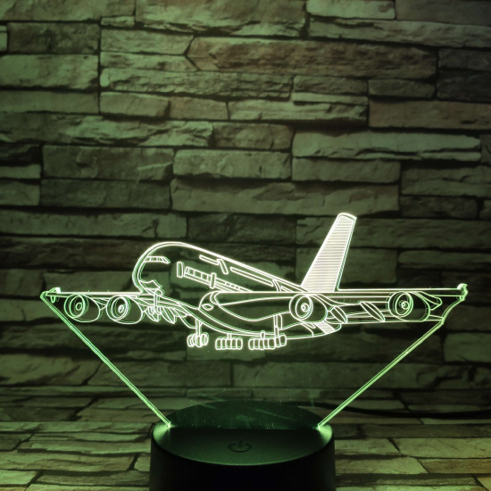 Utasszállító repülő 7 színű 3D led lámpa