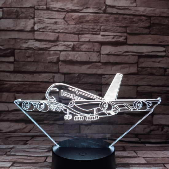 Utasszállító repülő 7 színű 3D led lámpa
