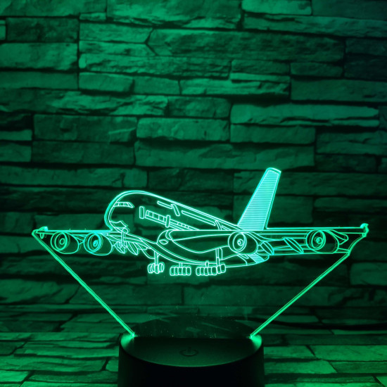 Utasszállító repülő 7 színű 3D led lámpa