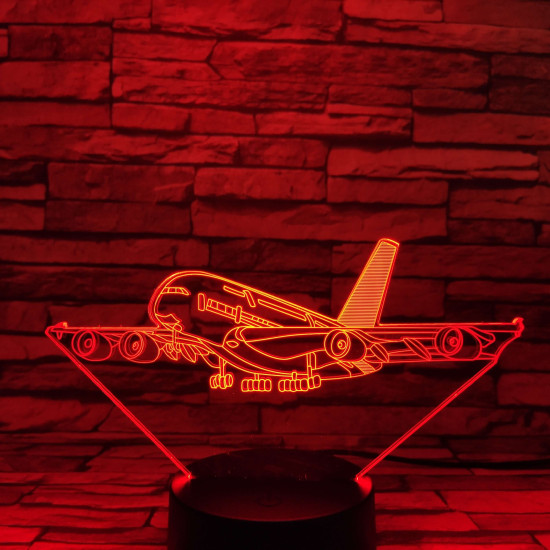 Utasszállító repülő 7 színű 3D led lámpa