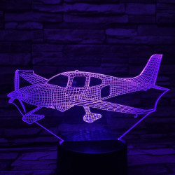 Piper PA-28 Repülőgép  7 színű 3D led lámpa