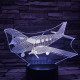 Repülő 2 7 színű 3D led lámpa