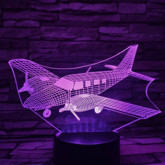 Repülő 2 7 színű 3D led lámpa