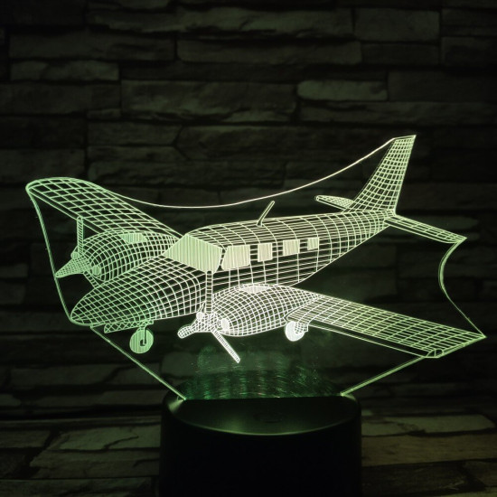 Repülő 2 7 színű 3D led lámpa