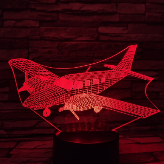 Repülő 2 7 színű 3D led lámpa