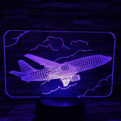 Repülő Boeing B737  7 színű 3D led lámpa
