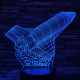 Rakéta 7 színű 3D led lámpa