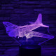 Katonai Repülőgép 2 7 színű 3D led lámpa