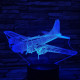 Katonai Repülőgép 2 7 színű 3D led lámpa